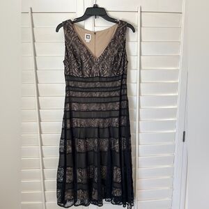 Ann Taylor Elegant Black Lace Dress size 6